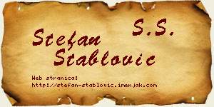 Stefan Stablović vizit kartica